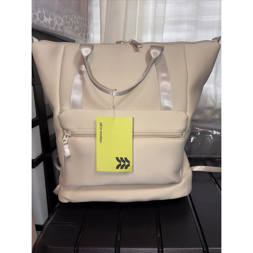 NWT All In Motion Tote/BookBag Water Repellent 16" Laptop, Faux Neoprene‎ Fabric - Picture 12 of 15